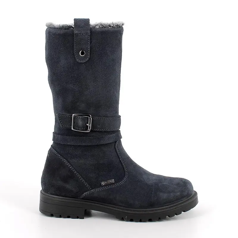 Stivali gore-tex da bambina blu con zip