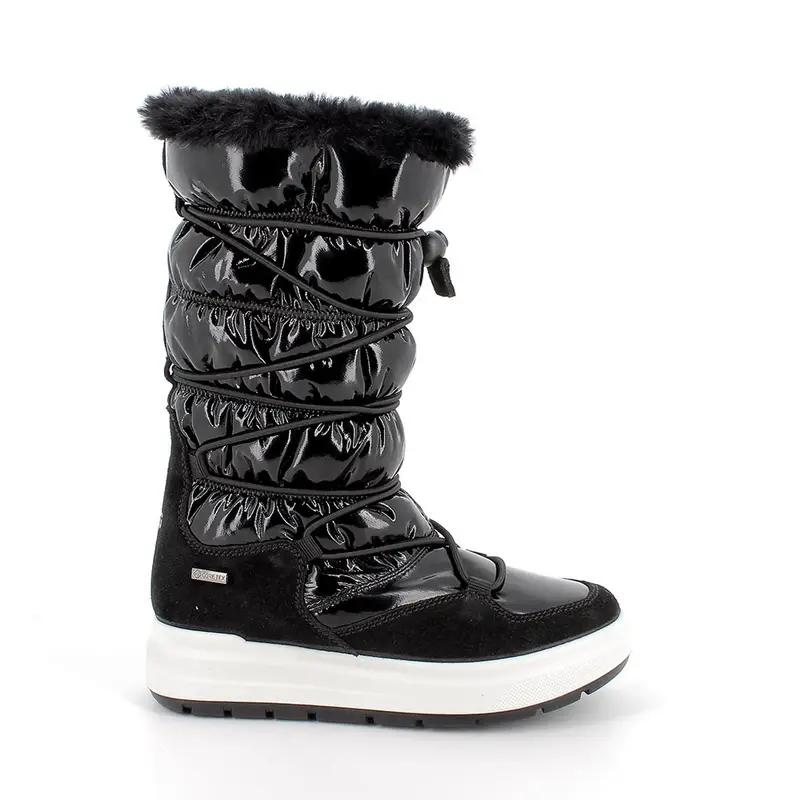 Stivali gore-tex da bambina nero con elastico