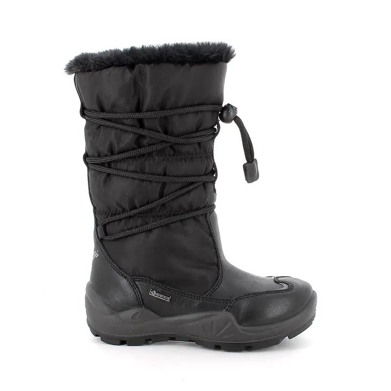 Stivali gore-tex da bambina nero con elastico