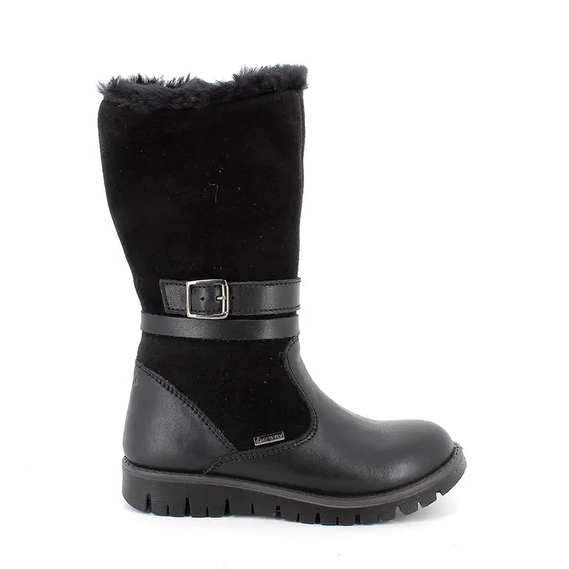 Stivali gore-tex da bambina nero con zip