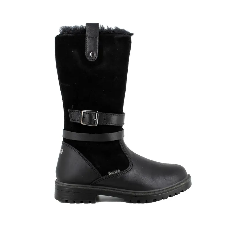 Stivali gore-tex da bambina nero con zip