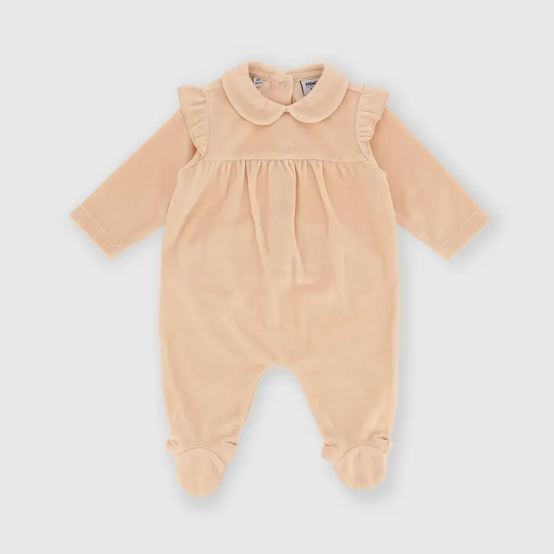 Tutina in ciniglia da bambina beige