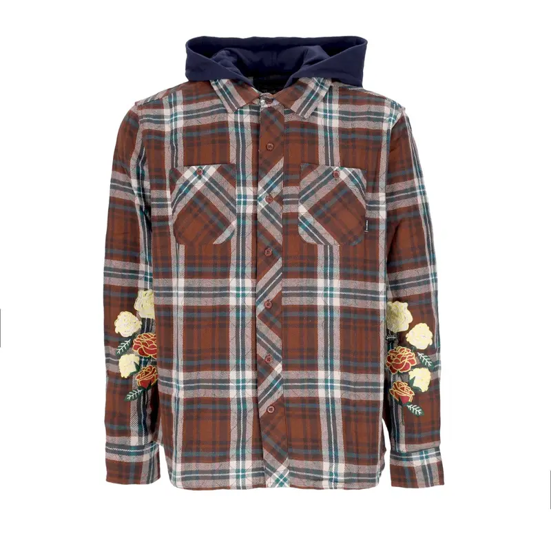 Camicia Manica Lunga Cappuccio Uomo Layne Two-fer Flannel Brown