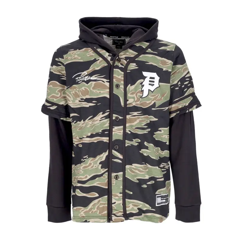 Casacca Cappuccio Uomo Tiger Two-fer Baseball Jersey Camouflage