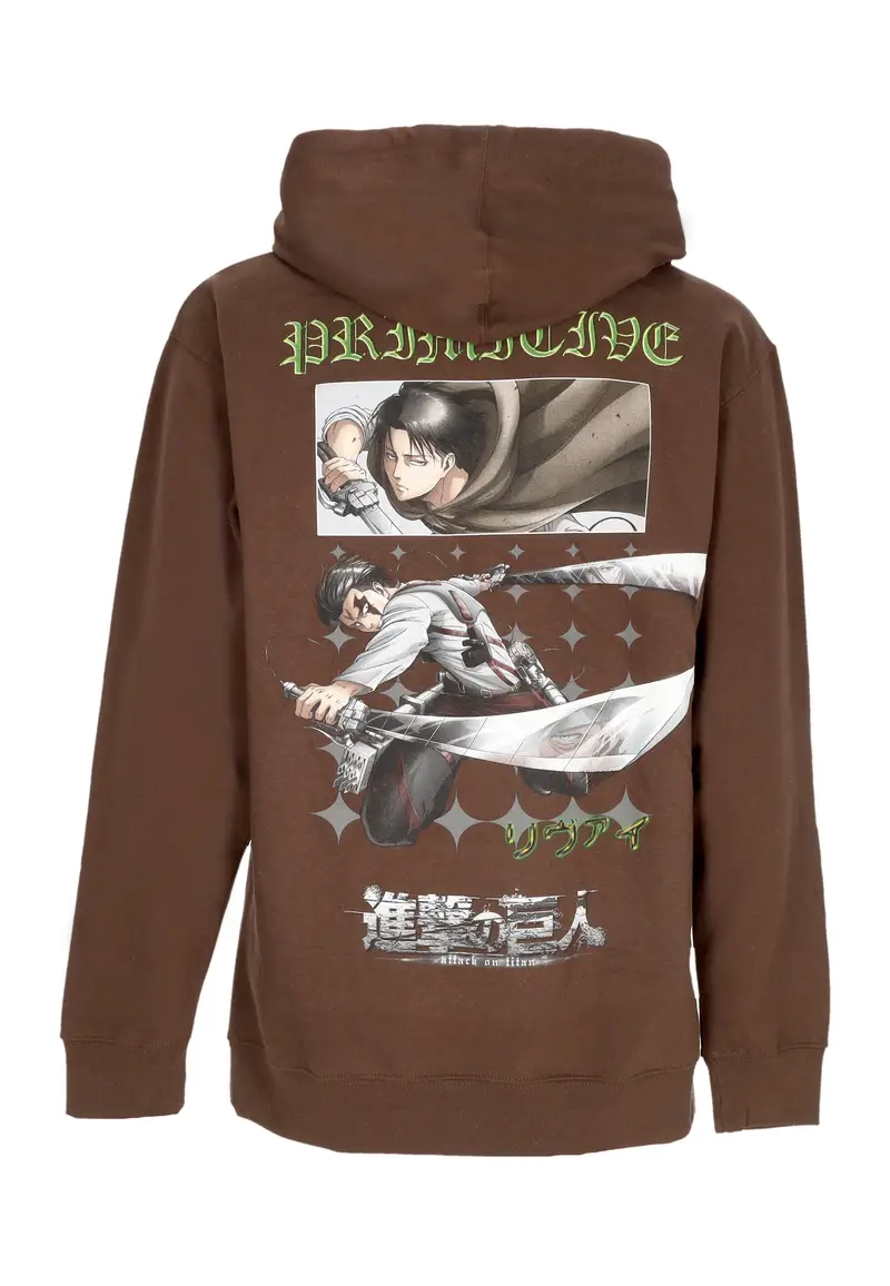 Felpa Cappuccio Uomo Scout Hoodie X Attack On Titan Brown