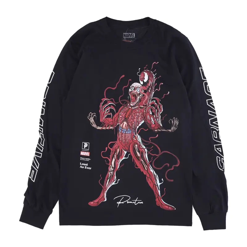 Maglietta Manica Lunga Uomo Carnage Tee X Marvel X Nychos Black