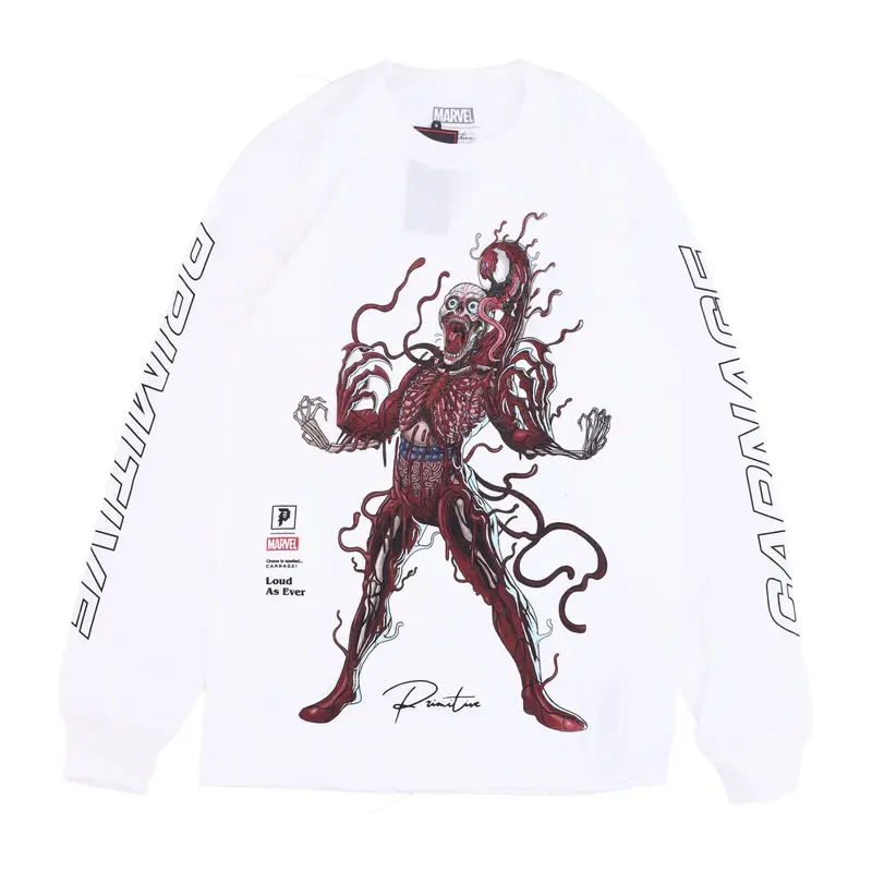 Maglietta Manica Lunga Uomo Carnage Tee X Marvel X Nychos White