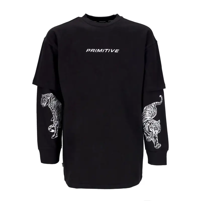 Maglietta Manica Lunga Uomo Hunter Two-fer s Knit Black