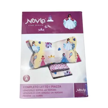 COMPLETO LETTO BAMBINA 1 PIAZZA COTONE DISNEY PRINCESS