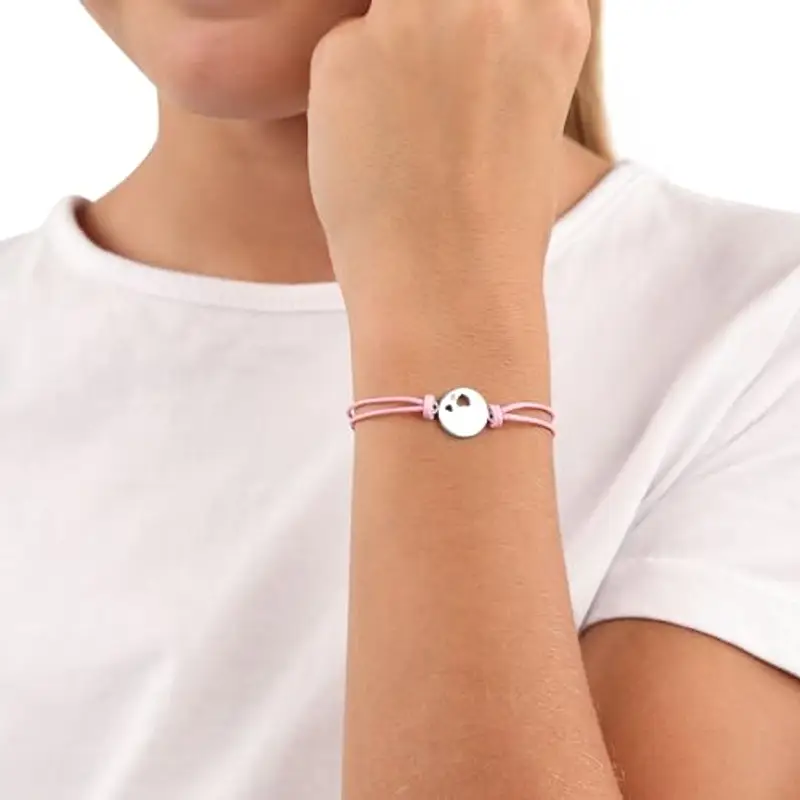 Prinzessin Lillifee Bracciale Bracciale per bambine in Acciaio Inossidabile, con zirconi sintetici, 12+2 cm, Argento miniatura 2