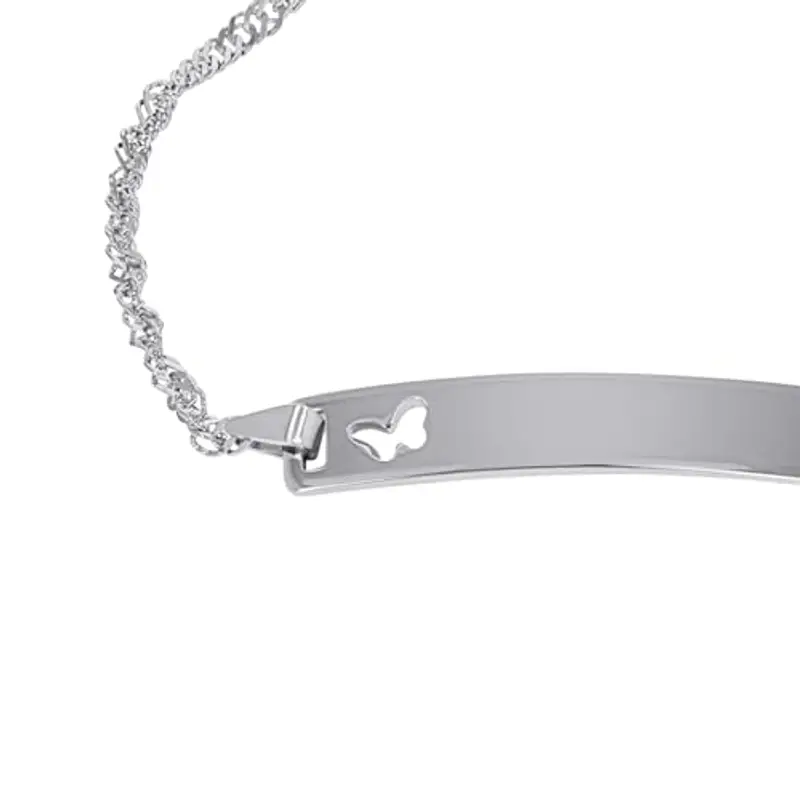 Prinzessin Lillifee Bracciale per bambine in Argento 925 identificativo, 12+2 cm, Argento, farfalla, in confezione miniatura 3