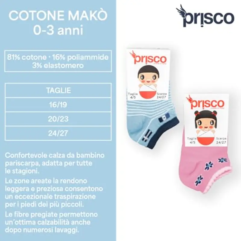 Prisco Calze Neonato Multicolore 2427242 miniatura 2
