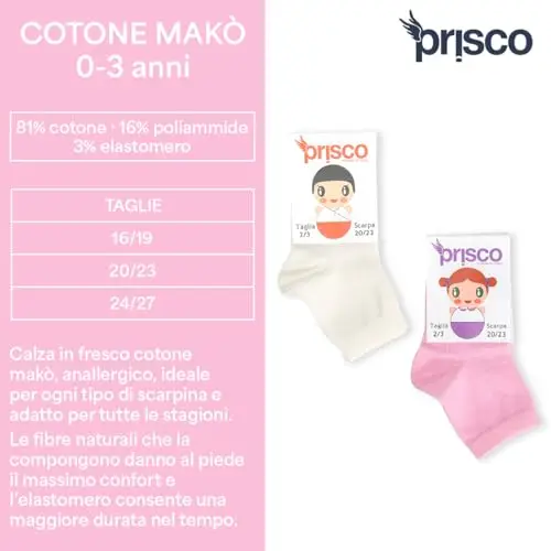Prisco Calze Neonato Multicolore 2515126 miniatura 2