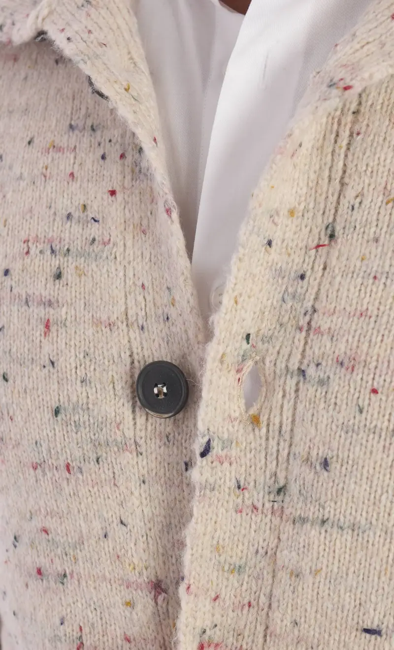 Maglia giubbotto privati firenze moulinè beige, colore beige miniatura 2