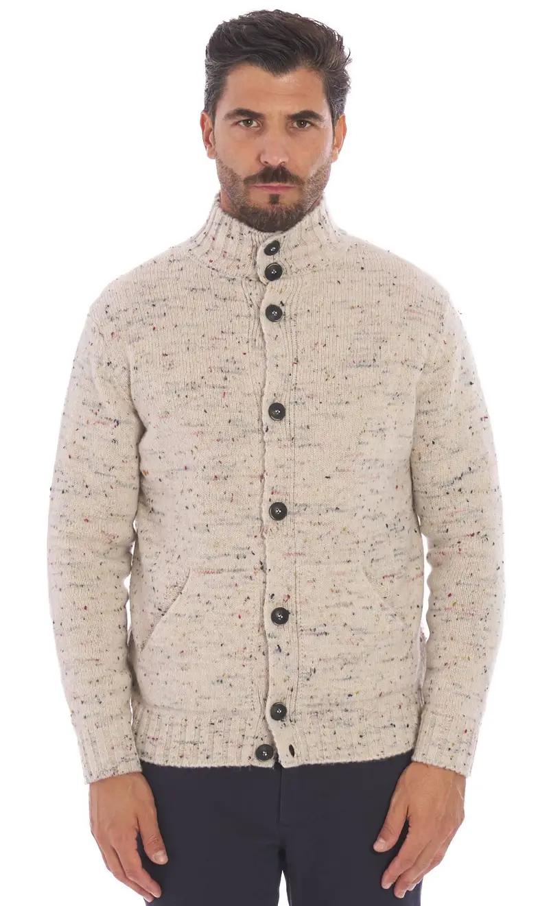 Maglia giubbotto privati firenze moulinè beige, colore beige