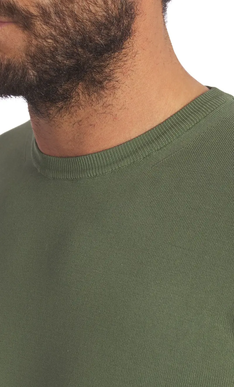 Maglia privati firenze girocollo in cotone, colore militare miniatura 2