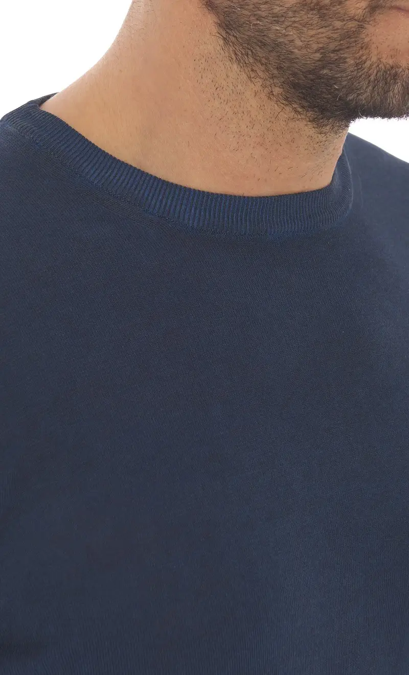 Maglia privati firenze lavata in filo, colore blu miniatura 2