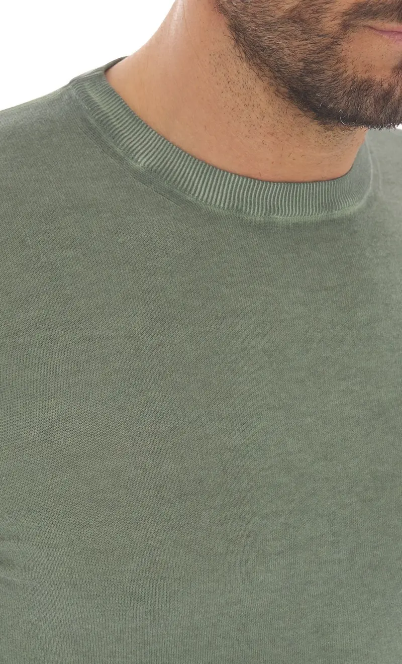 Maglia privati firenze lavata in filo, colore militare miniatura 2