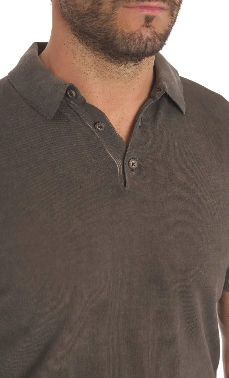 Polo privati firenze lavata in filo, colore moro miniatura 2