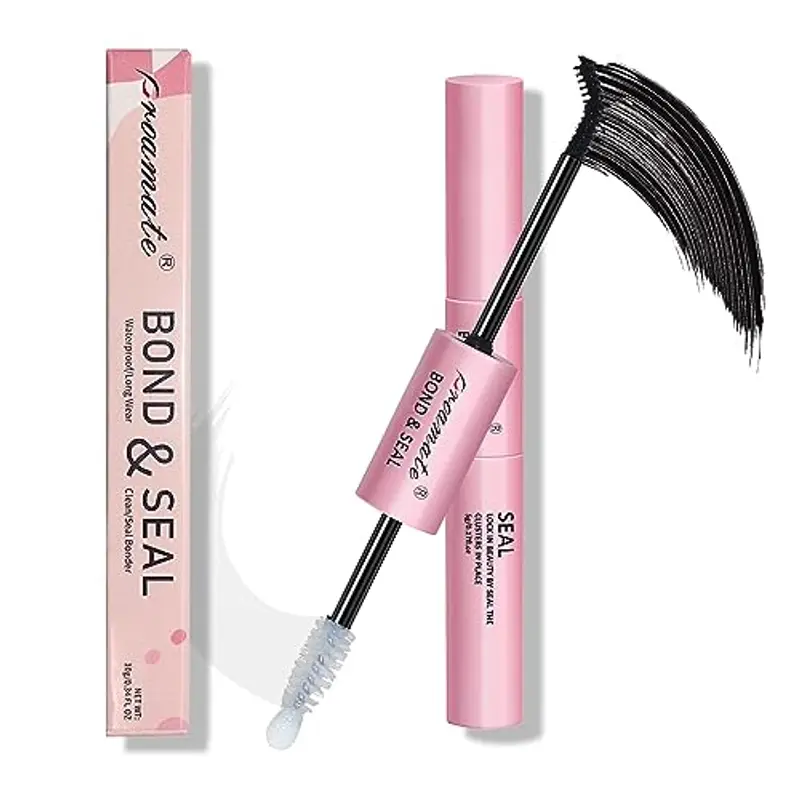 proamate Lash Bond and Seal Colla per ciglia a grappolo singolo fai da te Ciglia Grappolo Individuale Lash bond and seal Colla Adesiva per Ciglia(5g bond +5g Seal, legame nero + sigillo trasparente)