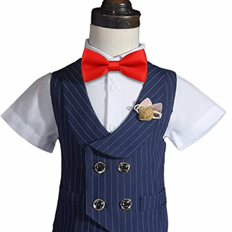 Probuk Papillon per Ragazzi 10 * 5cm in Poliestere Classico Regolabile in Tinta Unita con Chiusura a Gancio Papillon miniatura 2