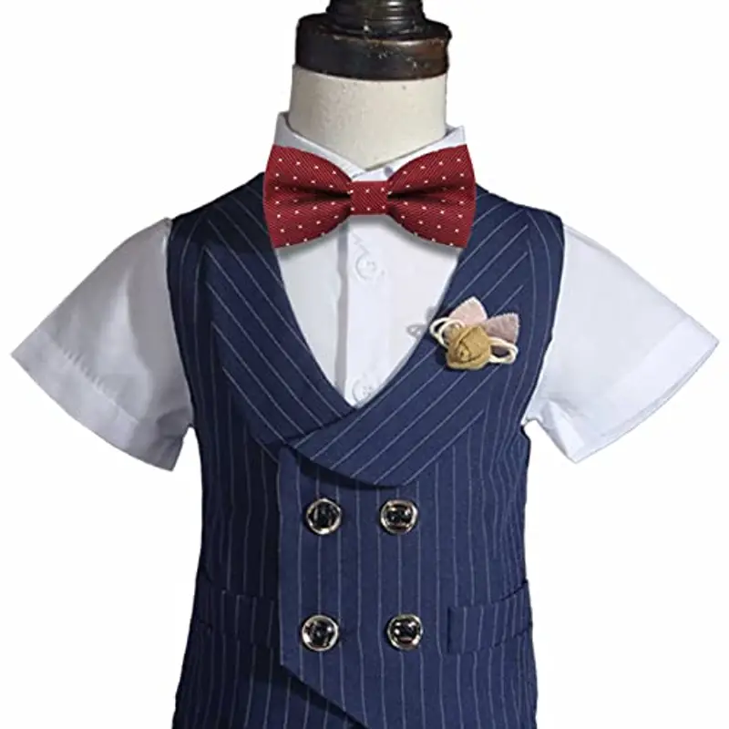 Probuk Papillon per Ragazzi 10 * 5cm Poliestere Classico Fiocco pre-legato con Chiusura a Gancio Fascia Elastica miniatura 2