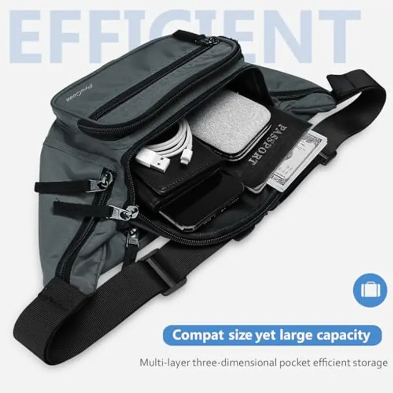 ProCase Marsupio Uomo Grigio 1599311 miniatura 3