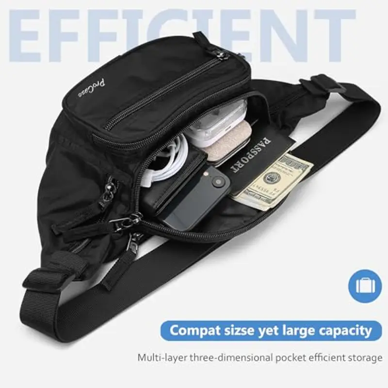 ProCase Marsupio Uomo Nero 786770 miniatura 3