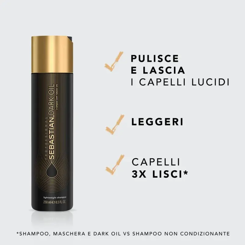 Hair Care Dark Oil Shampoo - Shampoo lisciante, Capelli lisci miniatura 2