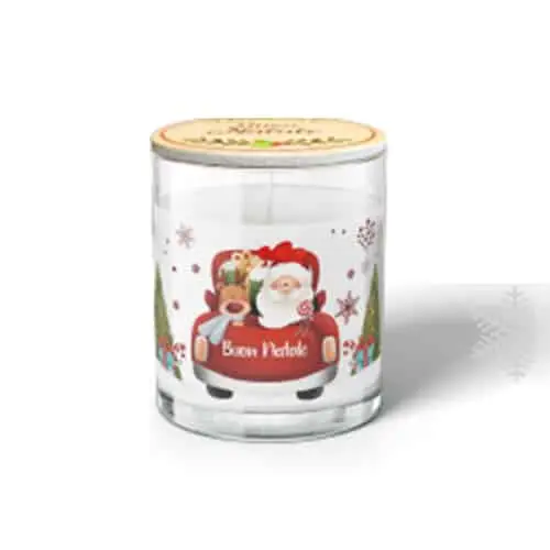 Candela Natale Babbo Natale e Renne - Gelsomino