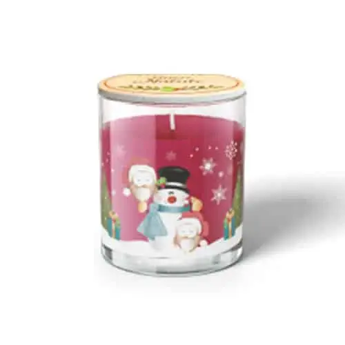 Candela Natale Pupazzo di Neve - Frutti di bosco