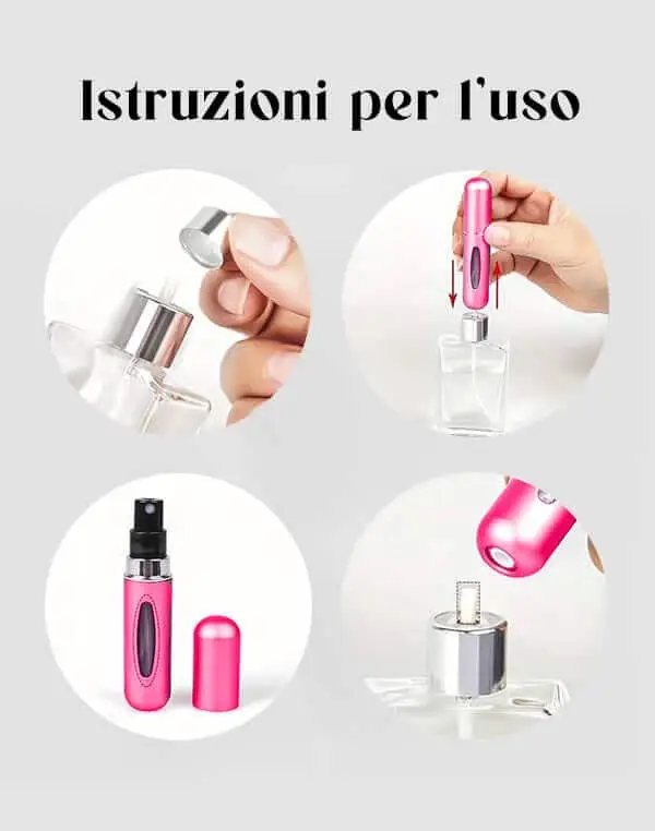 Porta Profumo da Viaggio Rosa 5ml miniatura 2