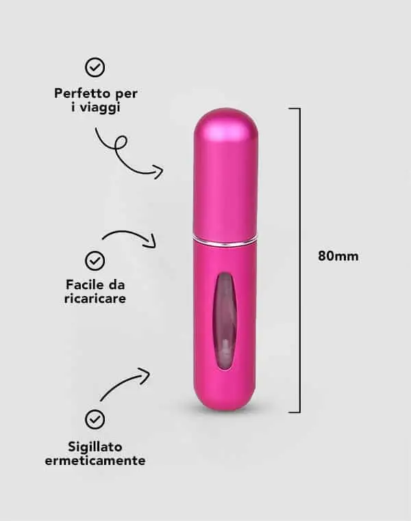 Porta Profumo da Viaggio Rosa 5ml miniatura 3