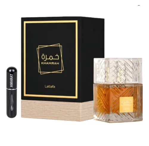 Profumo Khamrah originale 100 ml, Eau da Perfum Unisex importato da Dubai con aromi piacevoli di lunga durata, include