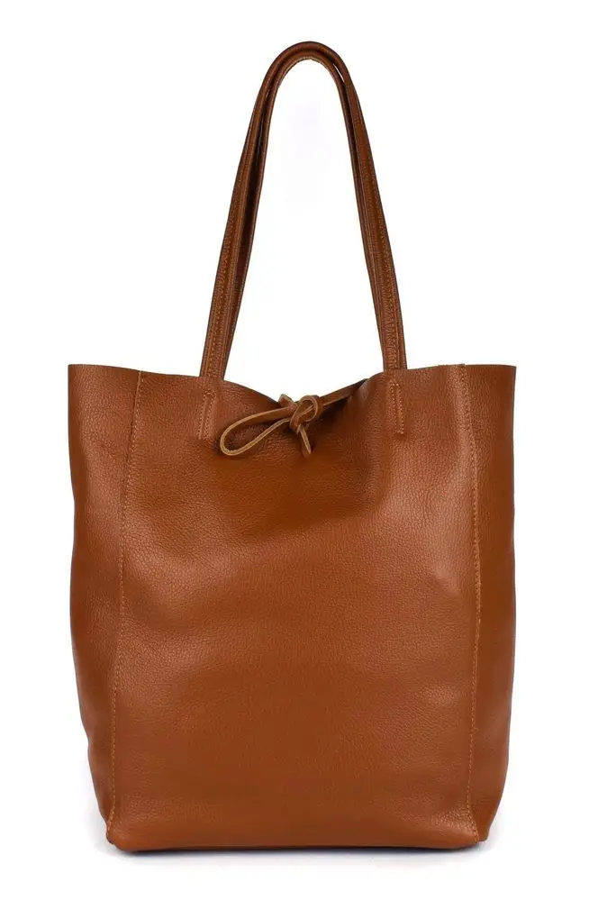 Borsa shopper in pelle 20056 Cuoio