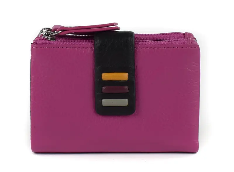 Portafoglio donna piccolo Multicolor 3840 Berry/Black