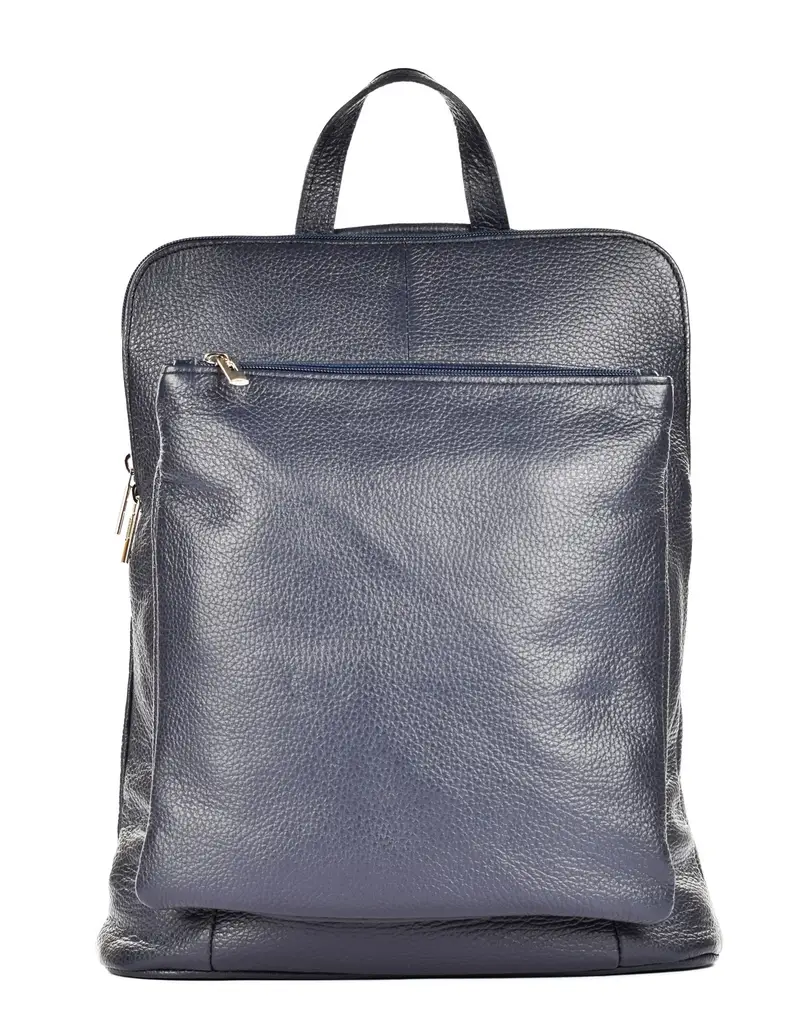 Zaino donna in pelle 001 Blu