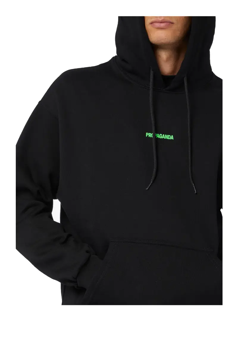 Felpa Uomo Nero miniatura 2