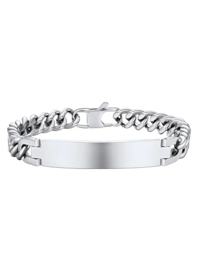 PROSTEEL Bracciale Unisex, in Acciaio Inossidabile 316L Placcato Oro 18 carati, Nero (con Confezione Regalo, Velluto) e