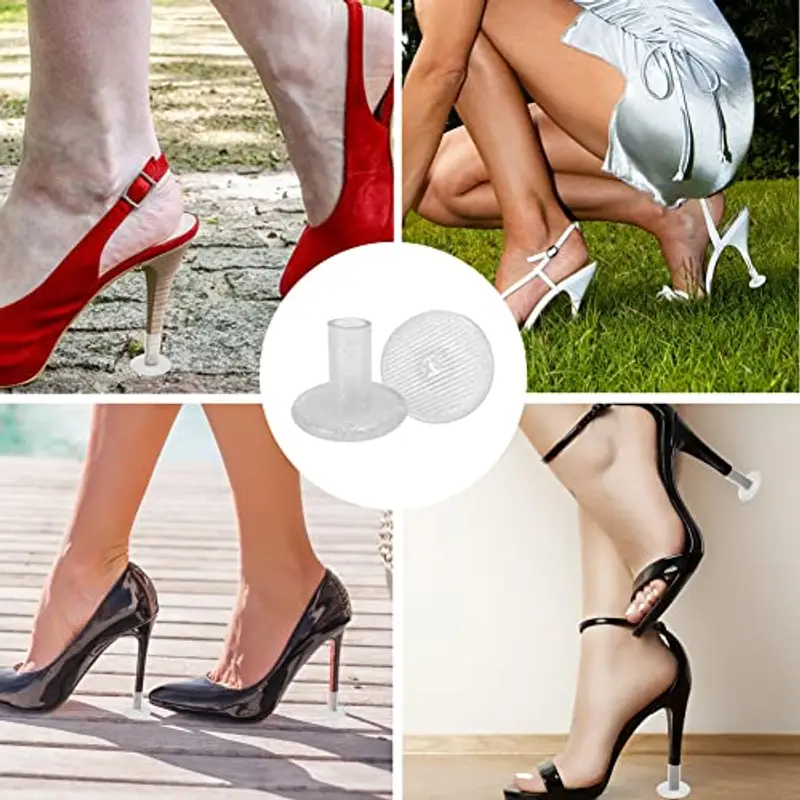 Proteggi Tacchi a Spillo 4 Dimensioni, Lucido Proteggi Tacchi Matrimonio Protezione Tacchi Alti Proteggi Tacchi in miniatura 3