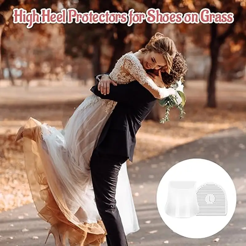 Proteggi Tacchi a Spillo 5 Dimensioni, Lucido Proteggi Tacchi Matrimonio Protezione Tacchi Alti Proteggi Tacchi in miniatura 2