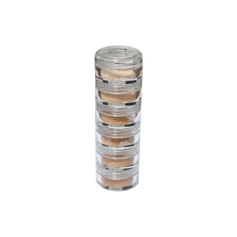 Earth Minerals Satin Matte Foundation - Set di Prova, Dorato (6 g)