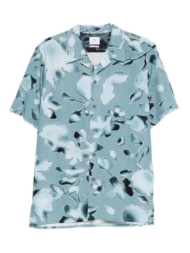 Camicia stampata Blu