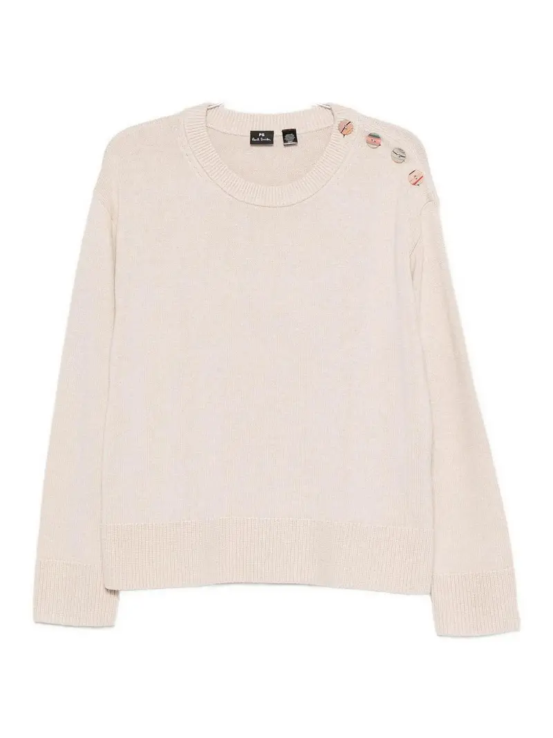 Maglione di lana e cotone Beige