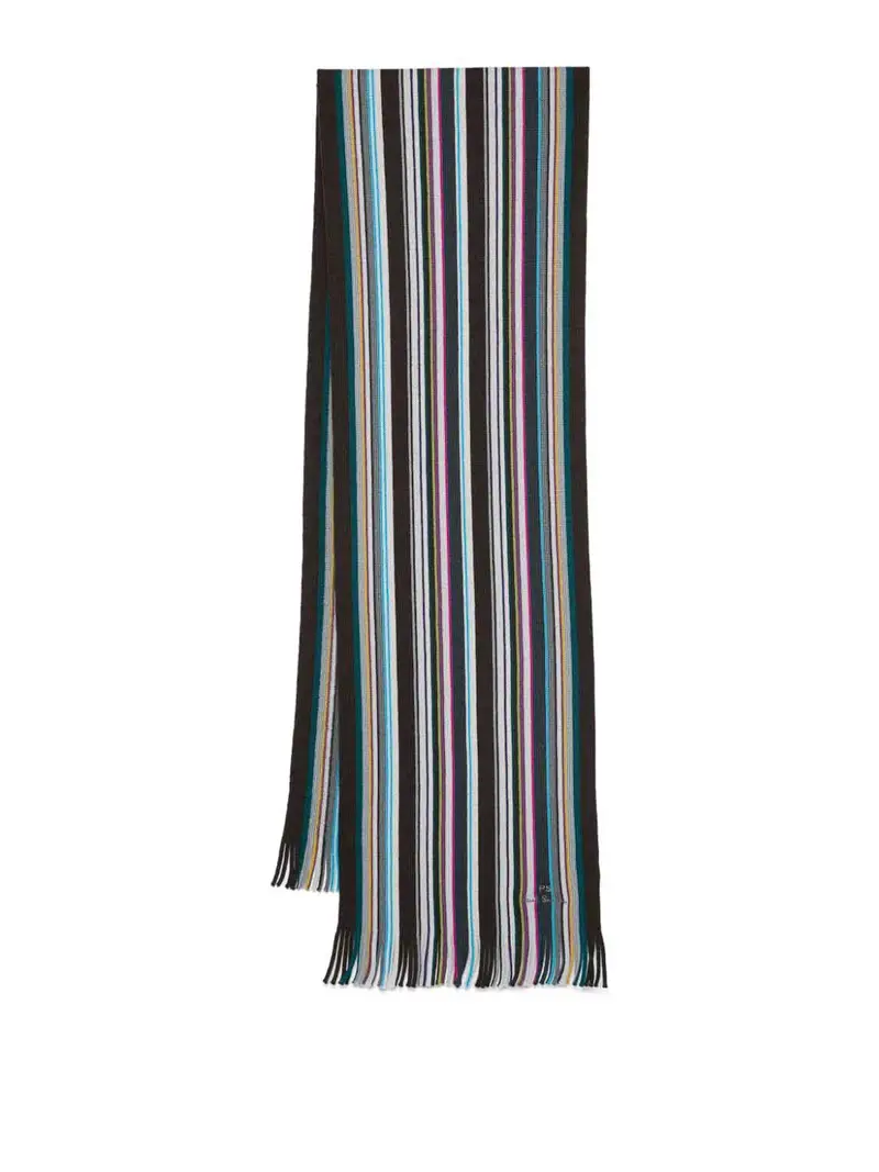 Sciarpa Uomo Ps Righe Multicolori Grigio