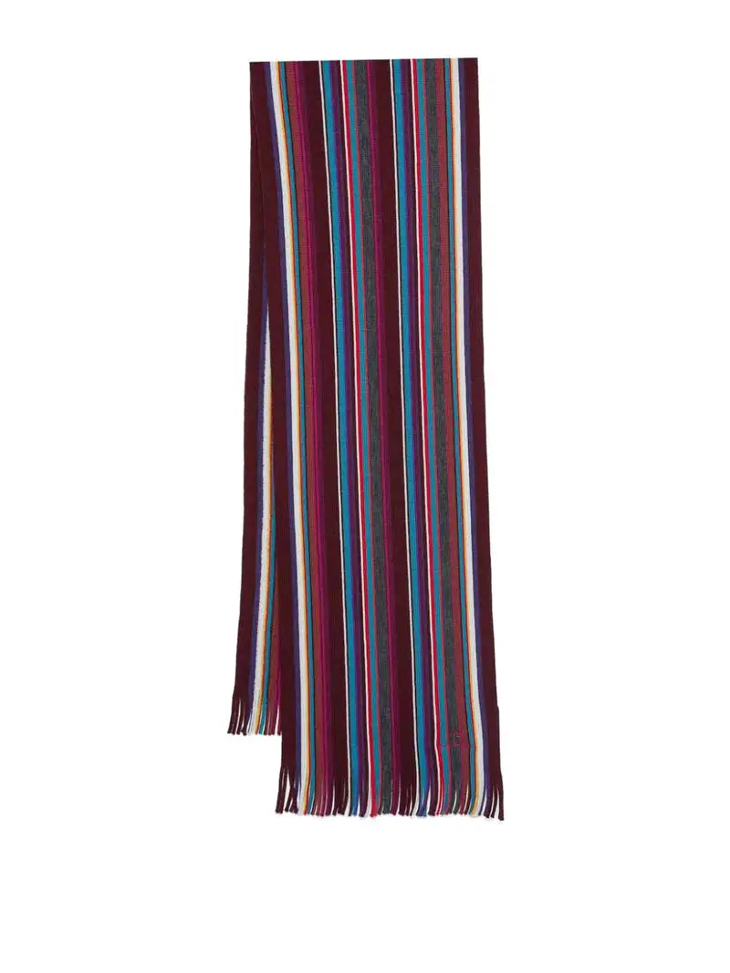 Sciarpa Uomo Ps Righe Multicolori Rosso