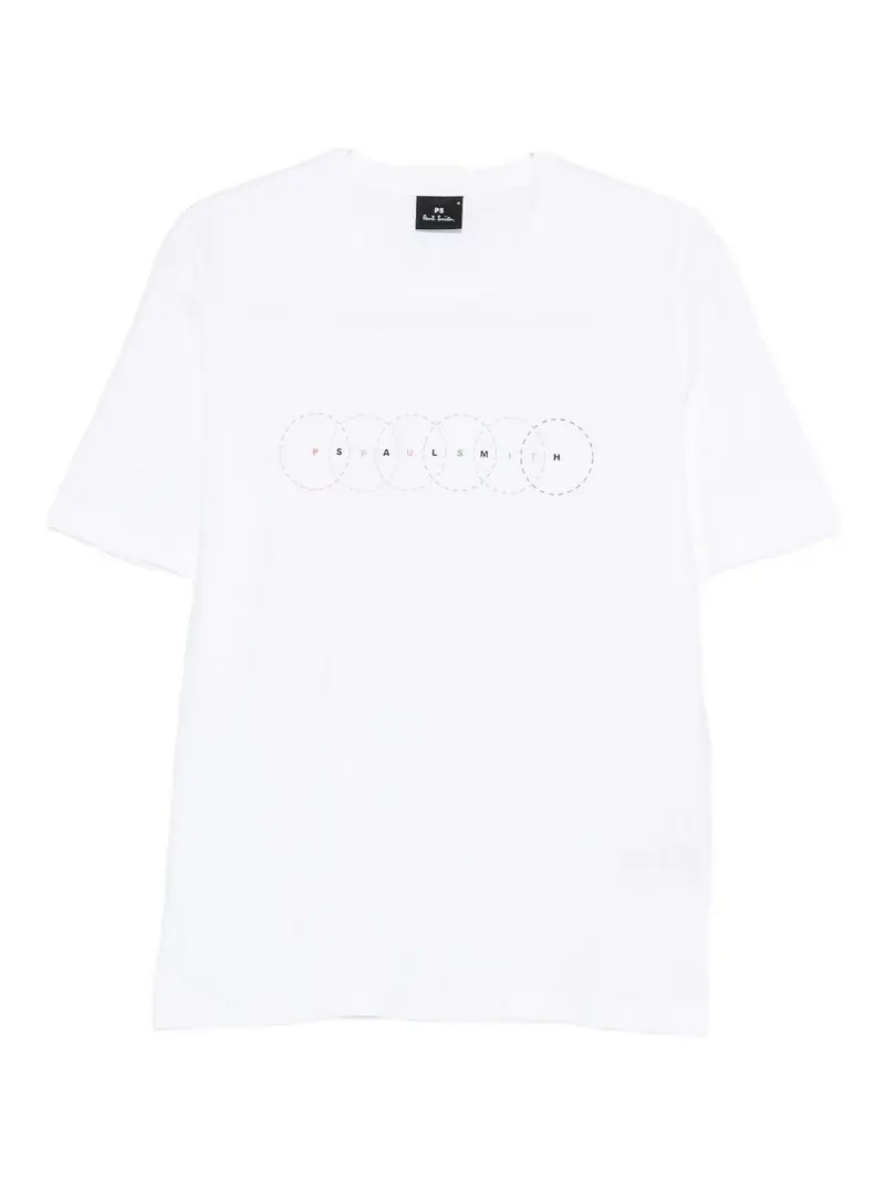 T-shirt Cerchi in cotone biologico Bianco