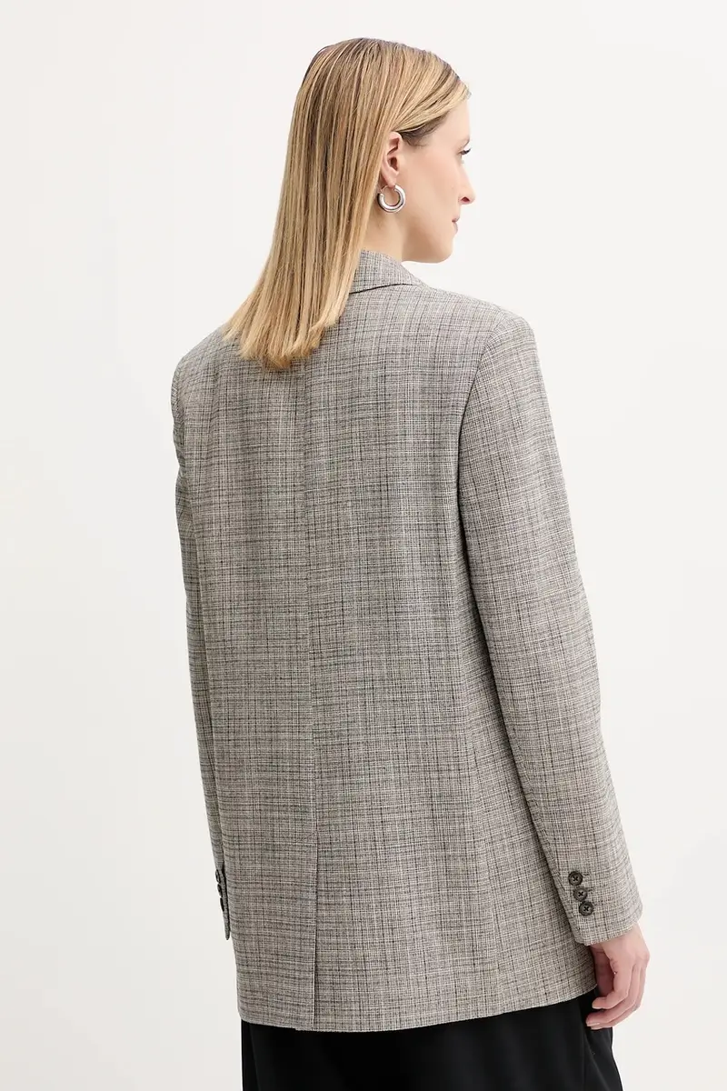 blazer con aggiunta di lana colore grigio W2R-424J-T31313 miniatura 3