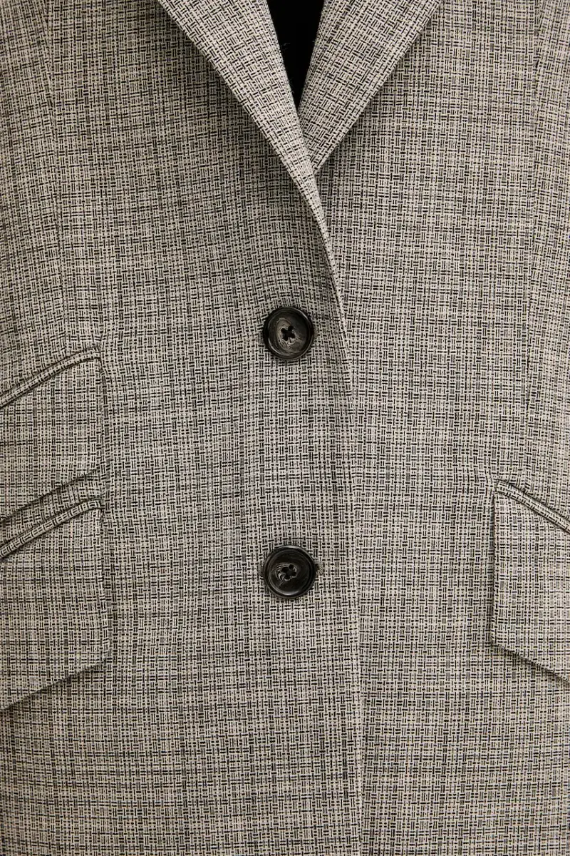 blazer con aggiunta di lana colore grigio W2R-424J-T31313 miniatura 5