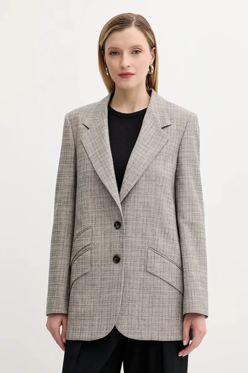 blazer con aggiunta di lana colore grigio W2R-424J-T31313